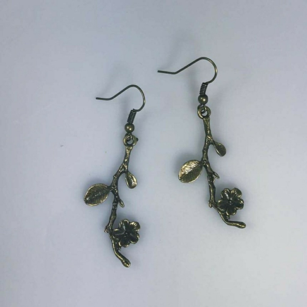 Sedalia Designs Brass Flower Drop Earrings