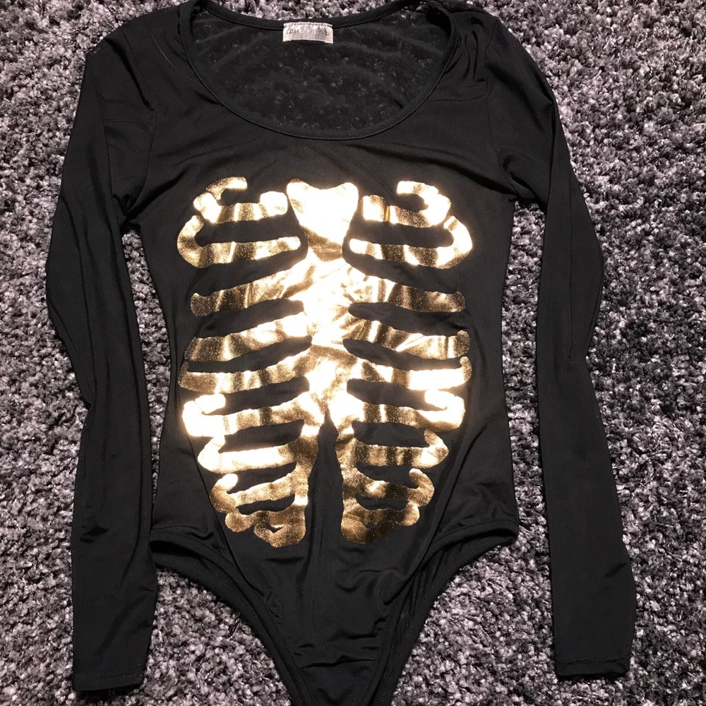 Love Mar Mesh Sheer Skeleton Bodysuit.