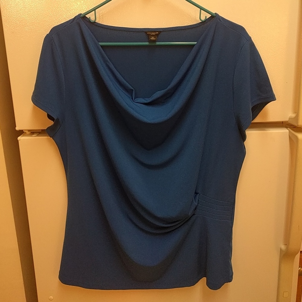 Vibrant blue top with ruching
