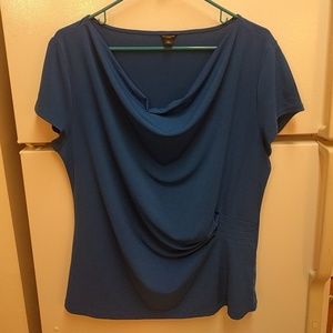 Vibrant blue top with ruching