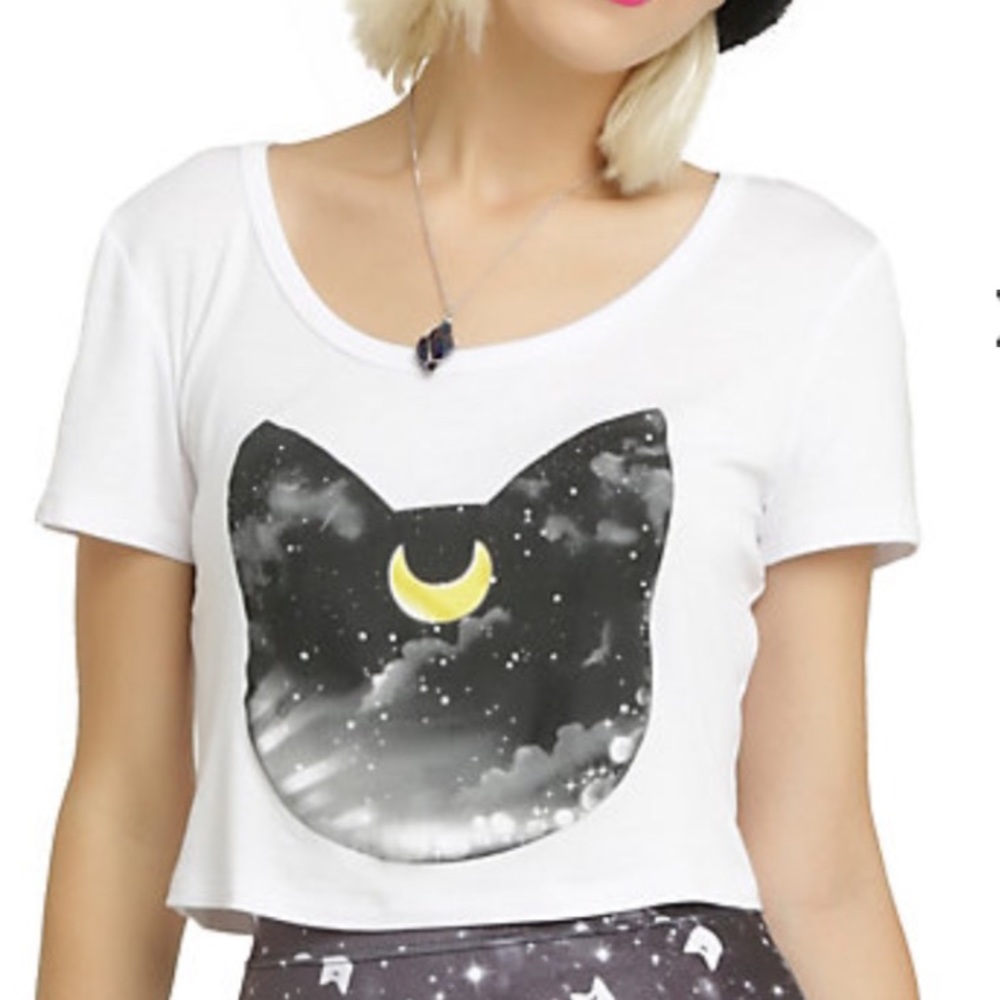 Sailor Moon Luna Head Crop Top
