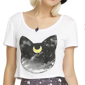Sailor Moon Luna Head Crop Top