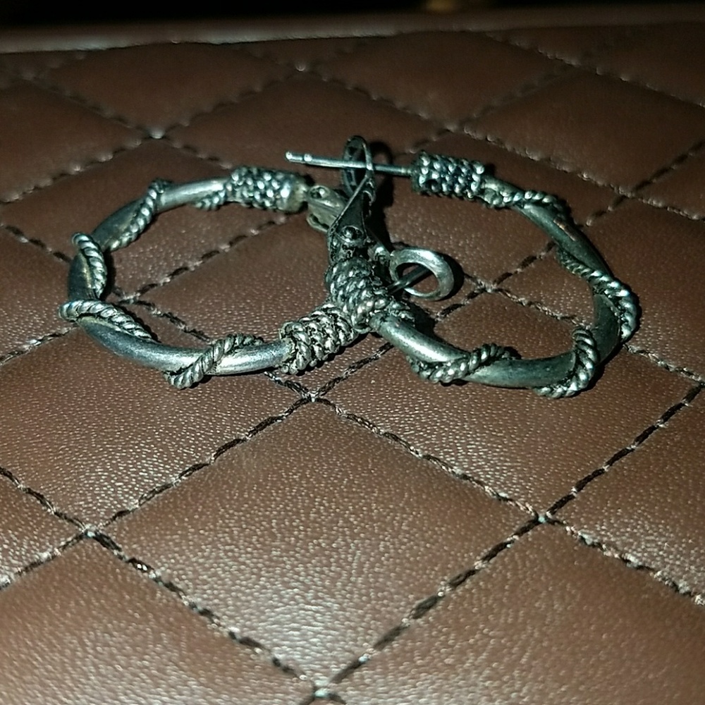 Chain hoop earrings