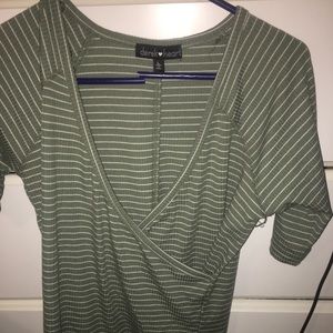 Stripped Green blouse