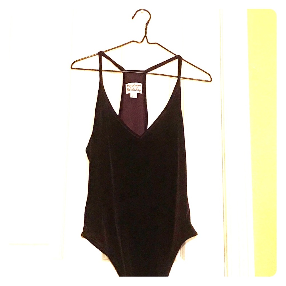 Madison & Berkeley velvet bodysuit