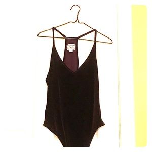 Madison & Berkeley velvet bodysuit