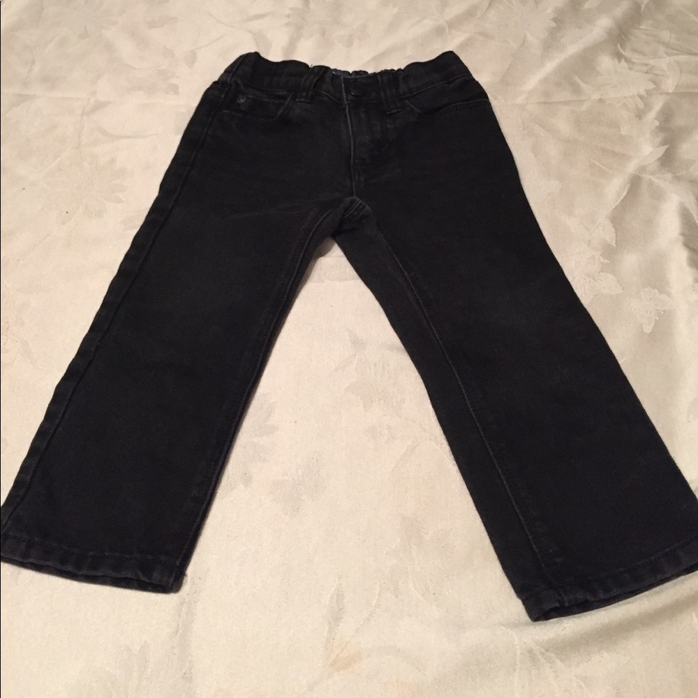 Black faded skinny jeans.