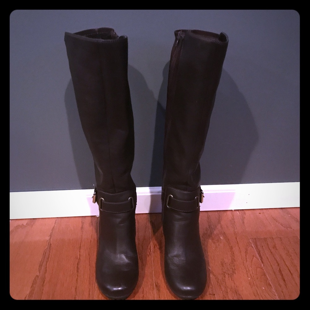 Aerosoles Brown Tall Boots Heel Rest 11 VGUC