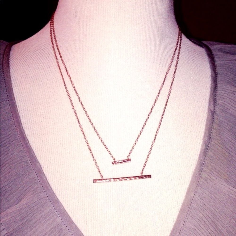 New Gorjana Dual Bar Necklace in Rosegold