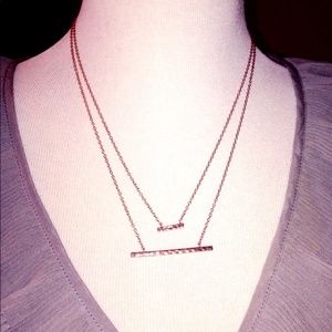 New Gorjana Dual Bar Necklace in Rosegold