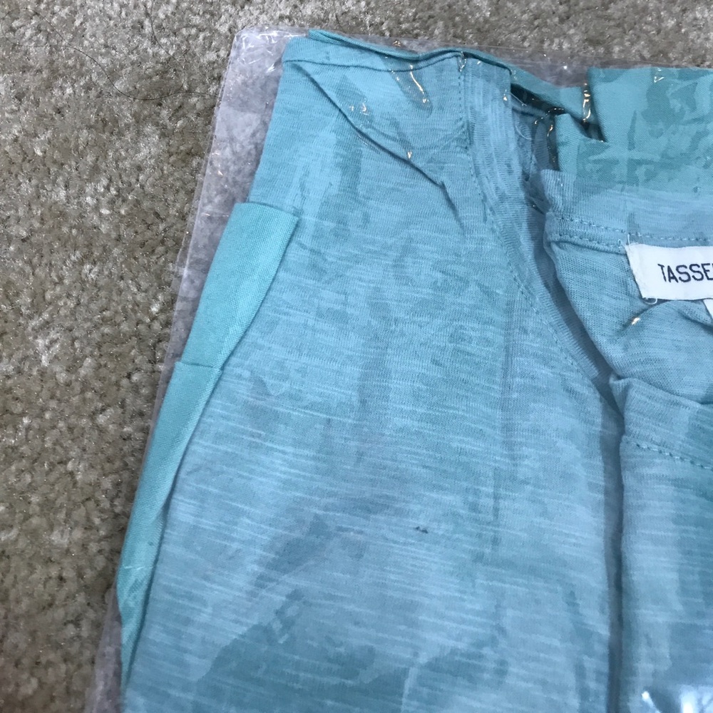 Mint Top with Layered Ruffled Hem - Picture 7 of 7