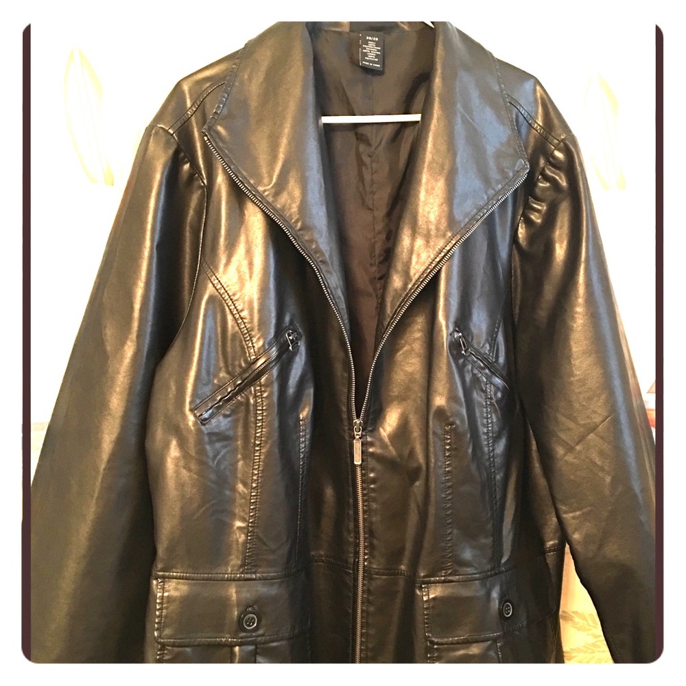 LB Black Leather Jacket. 26/28. Mint condition.