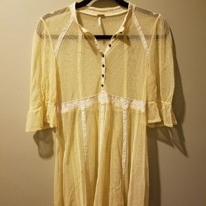 Pale Yellow Sheer Dress