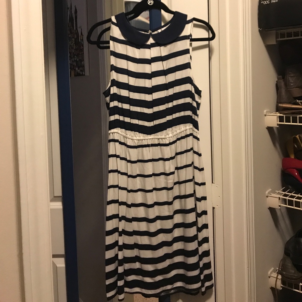 Navy striped dress