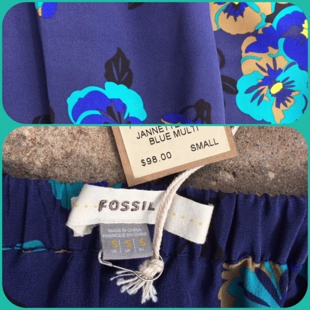 Fossil Silk Flowered Skirt - Picture 4 of 4