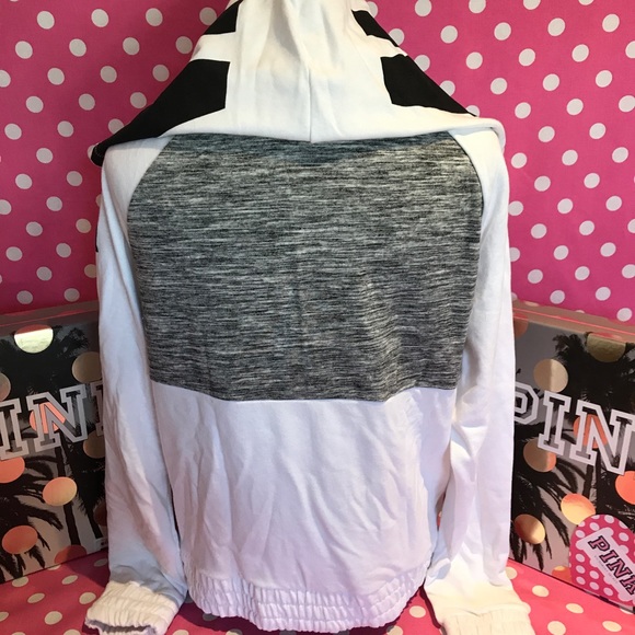🚫SOLD🚫NWT VS PINK white perfect full zip Hoodie - Picture 4 of 4