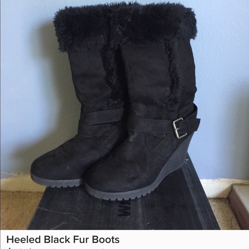 Heeled Fur Boots