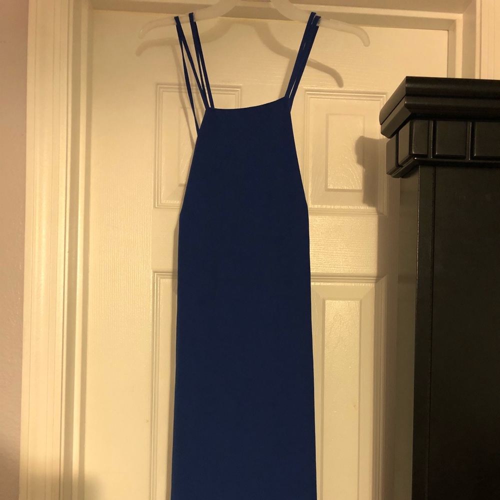 Royal blue strappy gown