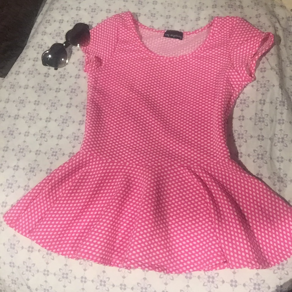 Barbie pink polka dot shirt 🎀