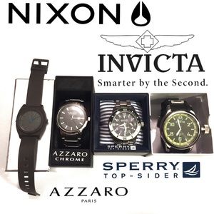 4 watches lot! Nixon, Invicta, Chrome, & Sperry