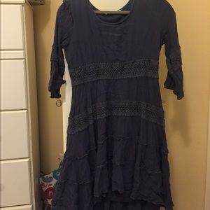Denim colored high low dress