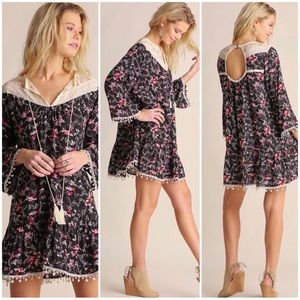 🔴SALE🔴Bohemian Long Sleeve floral print  Dress