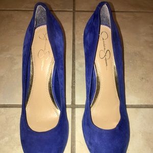 Blue Suede Pumps by Jessica Simpson