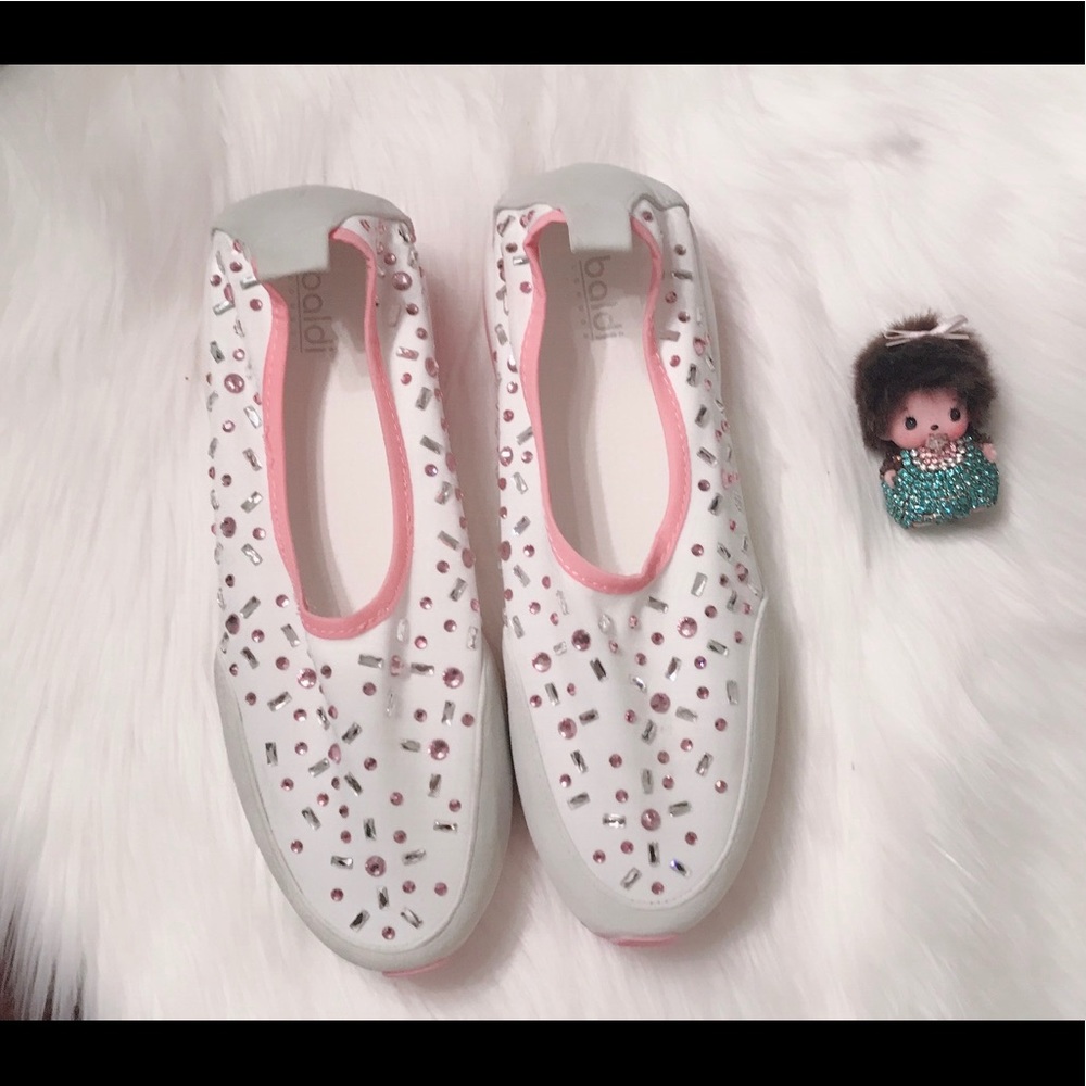 🌈Cute bling bling Crystal pink sneakers