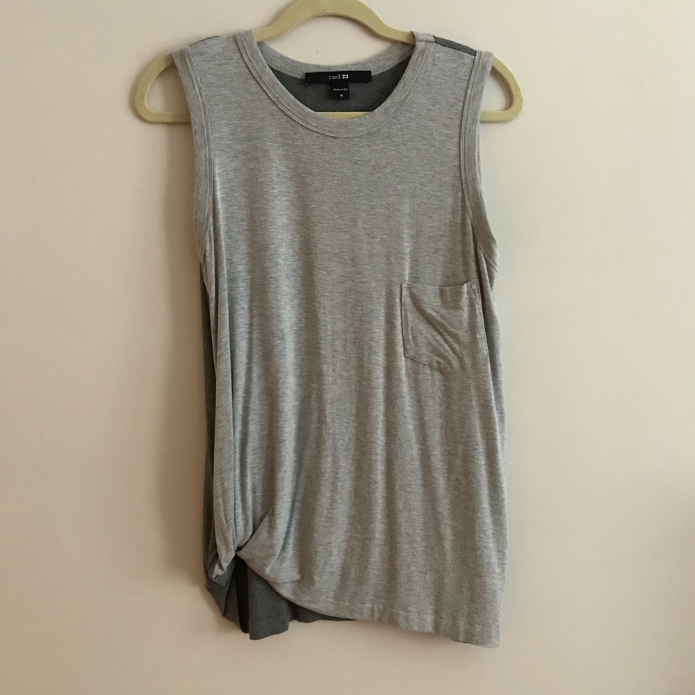 Knotted Grey Tank