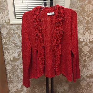 Red Shag Cardigan