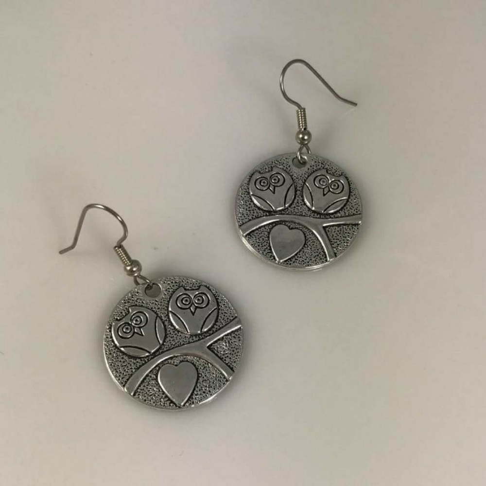 Sedalia Designs Owl Disc Earrings