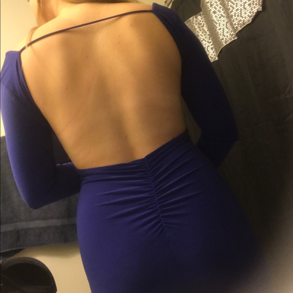 Tight blue dress