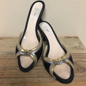 PRADA black kitten heels size 37.5!