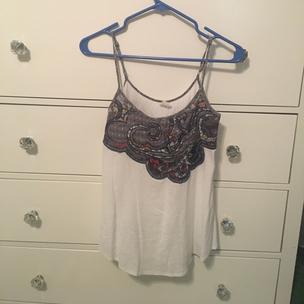 White gauze tank
