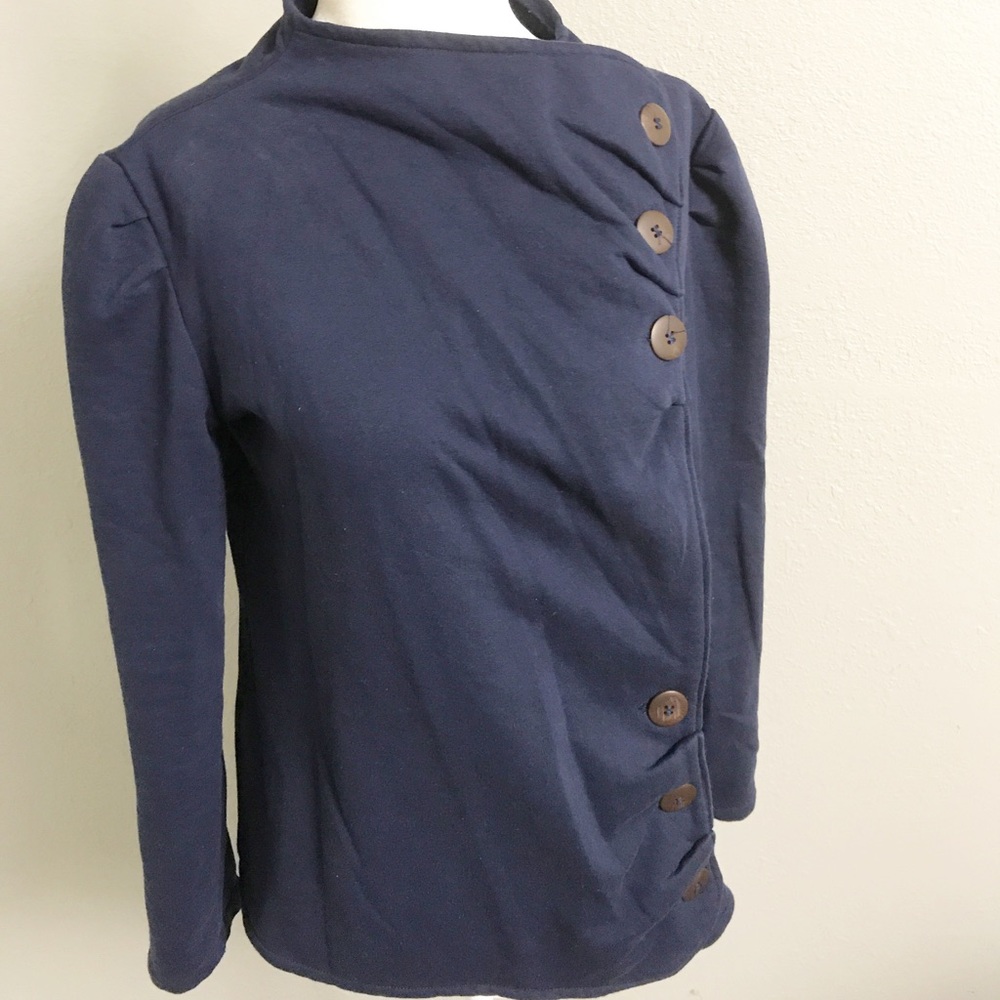 Adorable side button sweatshirt jacket
