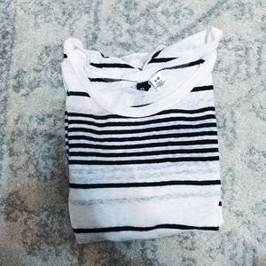 black & white striped shirt