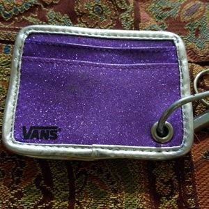 Vans purple card and keychain holder.