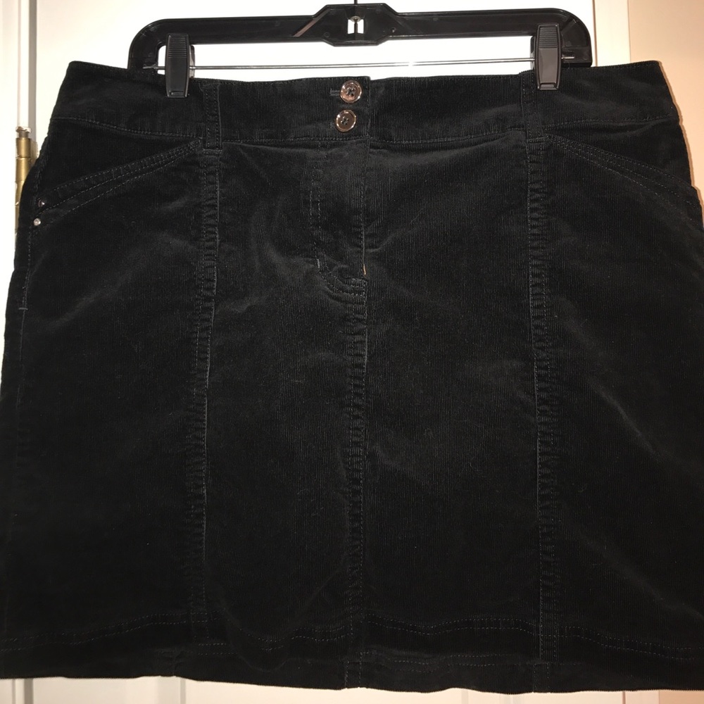 Black corduroy skirt