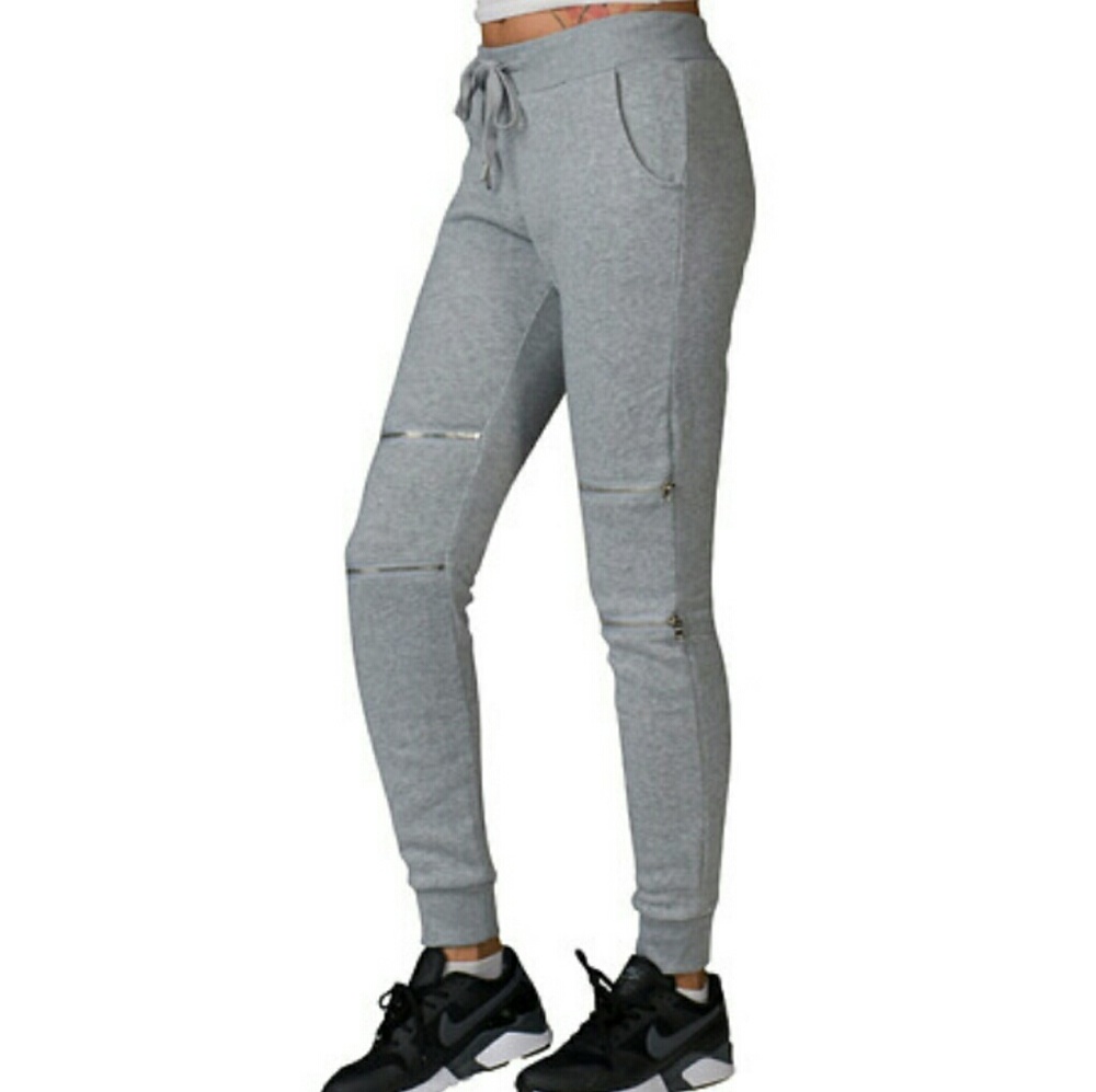 ESSENTIALSFLEECE KNEE ZIP RIPPED JOGGER