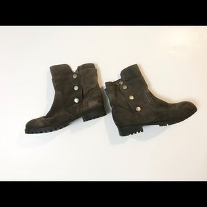 Button detail ankle boots