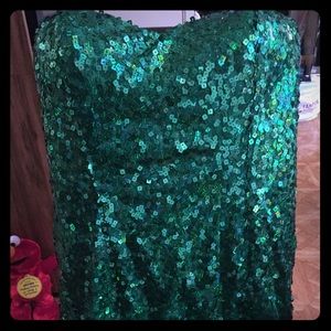 Green sequin dress by Alyce paris