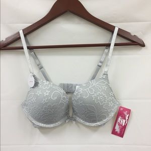 New xhilaration gray lace tshirt push-up bra 32B