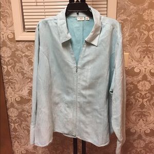 Baby Blue Suede Jacket
