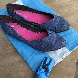 Toms Chambray Jutti Flat