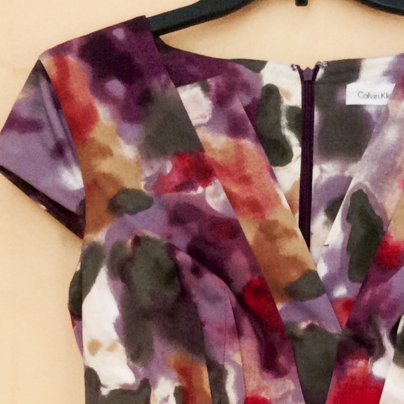 "Van Gogh" Print Pencil Dress - Picture 6 of 7