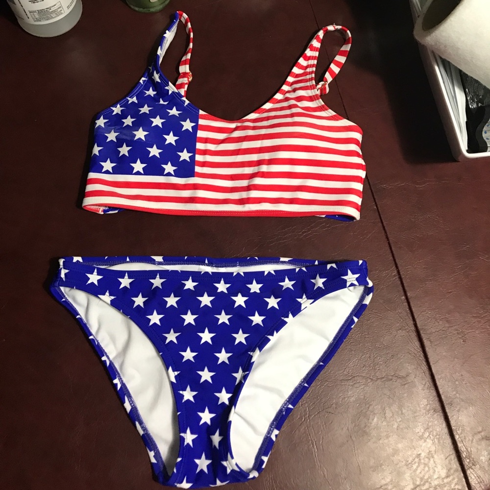 USA RED WHITE AND BLUE BIKINI