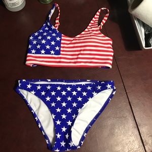 USA RED WHITE AND BLUE BIKINI