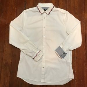 White Button Down Dress Shirt H&M