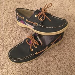 women's Bluefish navy Sperry boat shoes!