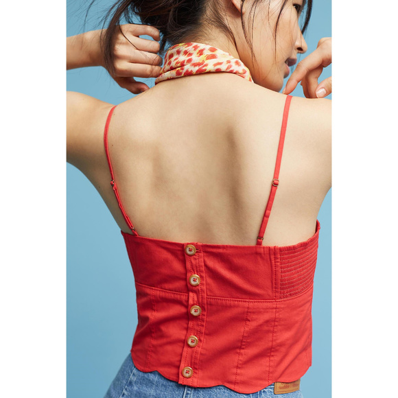 |Anthro| NWT Maeve Scalloped Crop Top - 12, 14, 16 - Picture 5 of 5